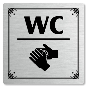 WC, 118x118mm, stříbrná, Nebraska